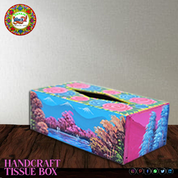 Hand Printed Tissue Box