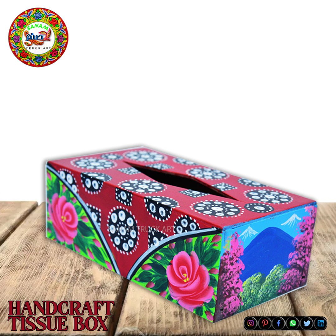 Hand Printed Tissue Box