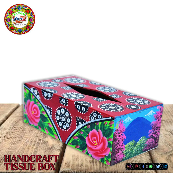 Hand Printed Tissue Box