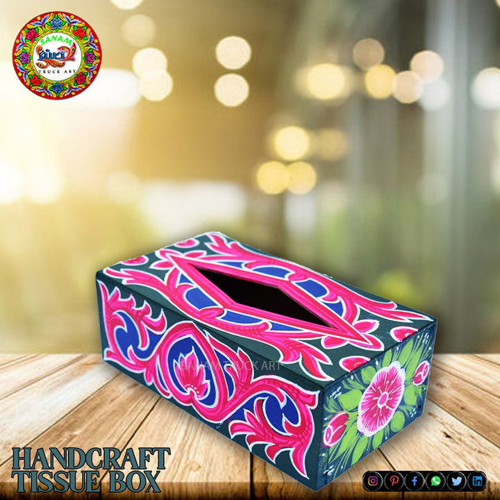 Hand Printed Tissue Box