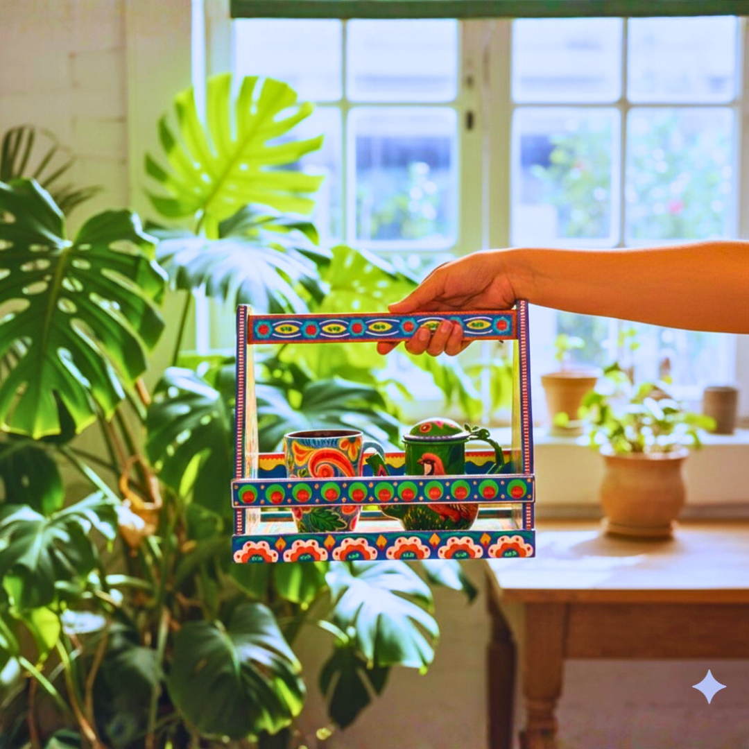 Pakistani Truck Art Blue Caddy