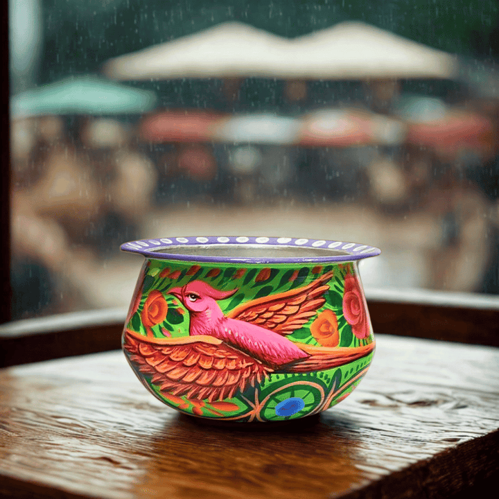 Bird Truck Art Inspired Painted Handi