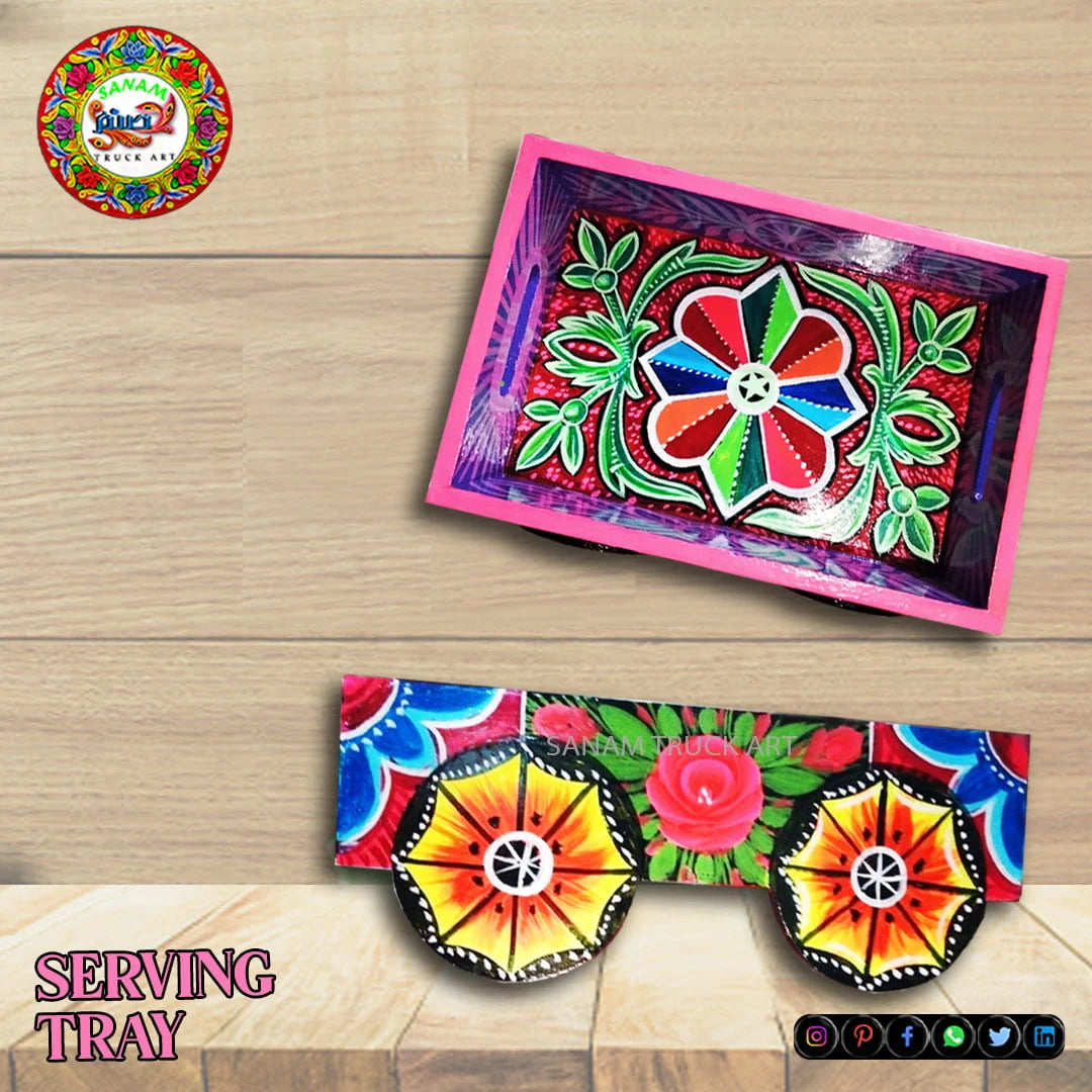 Handmade Chamakpatti Tray On Wheels
