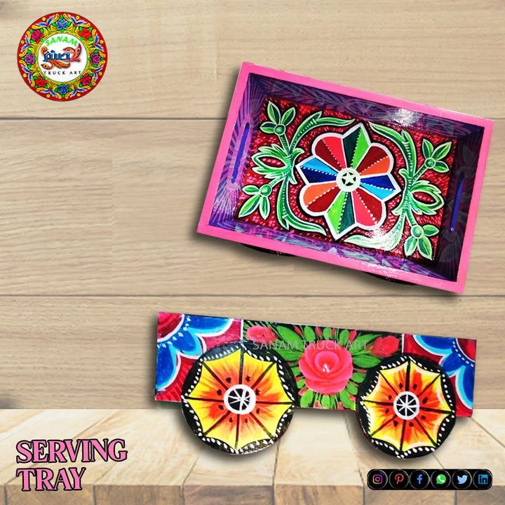 Handmade Chamakpatti Tray On Wheels