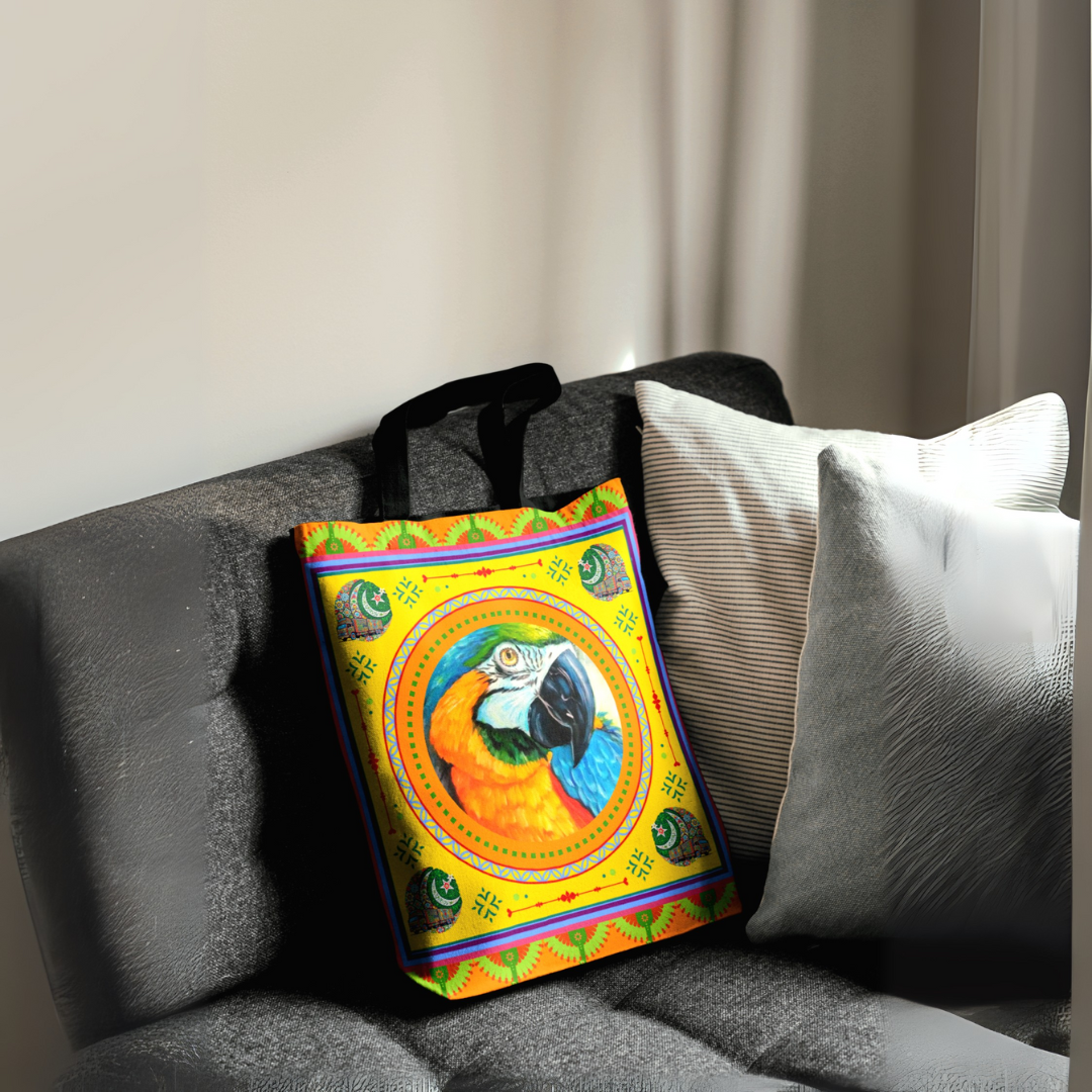 Golden Parrot Design Handbag