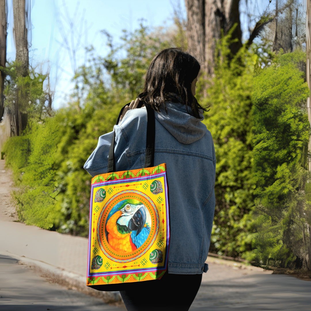 Golden Parrot Design Handbag