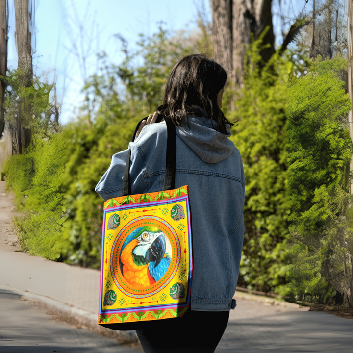 Golden Parrot Design Handbag