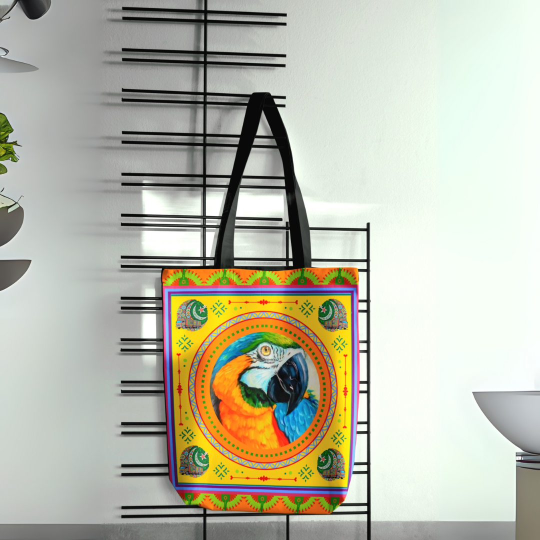 Golden Parrot Design Handbag