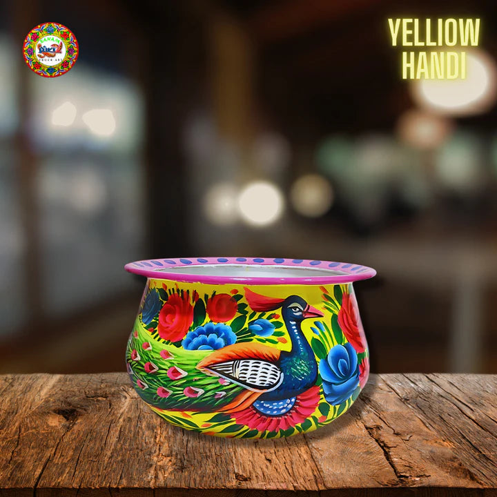 Peacock Painted Handi