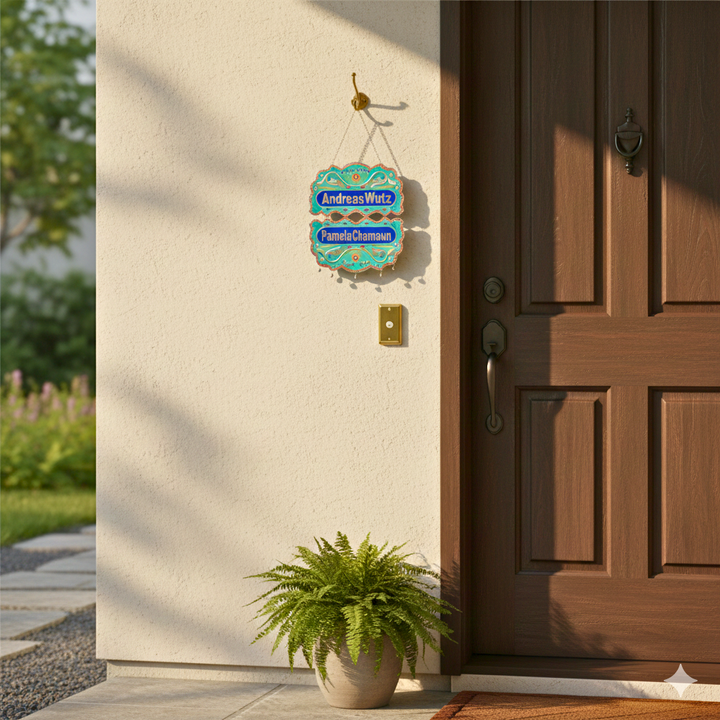 Sea Green Double Name Plate