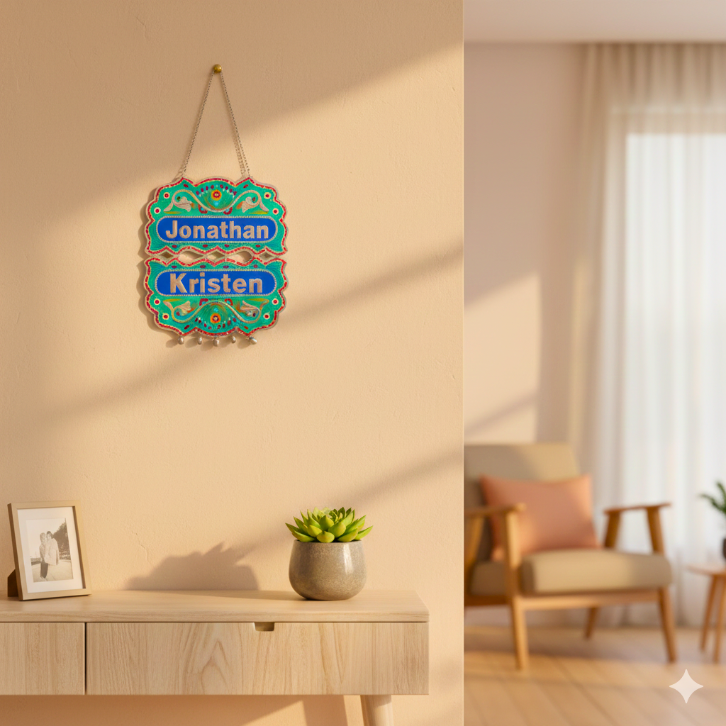 Sea Green Double Name Plate