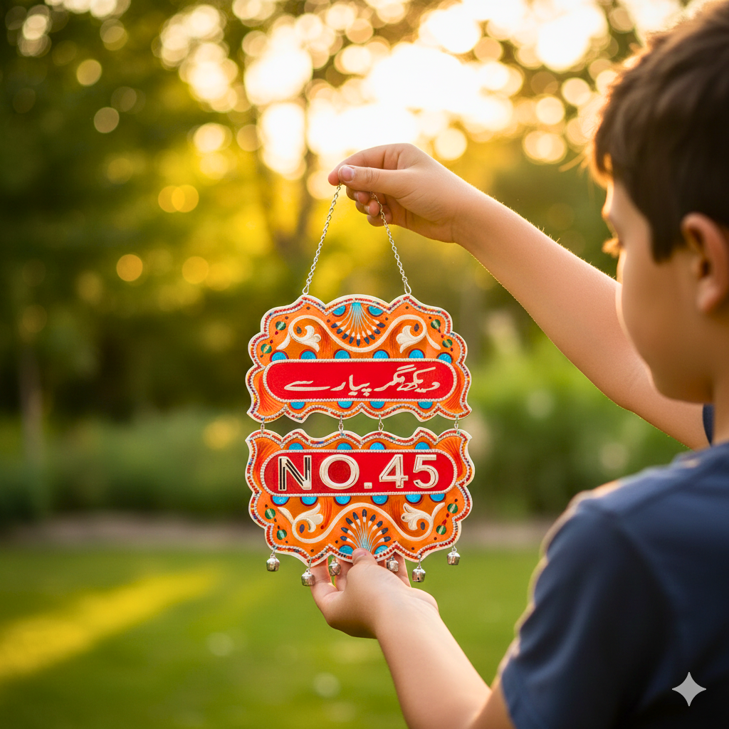 Orange Double Name Plate