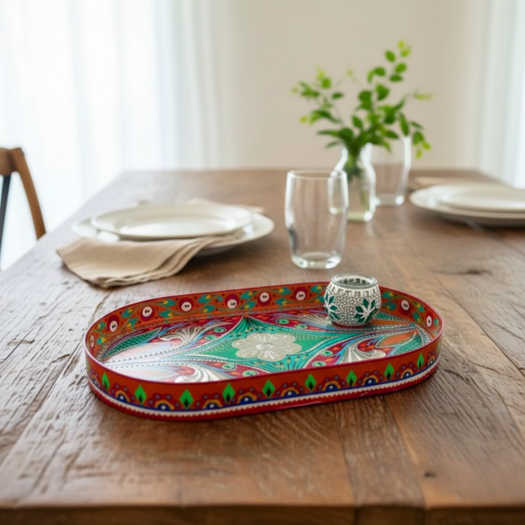 Green Diamond Serving Tray