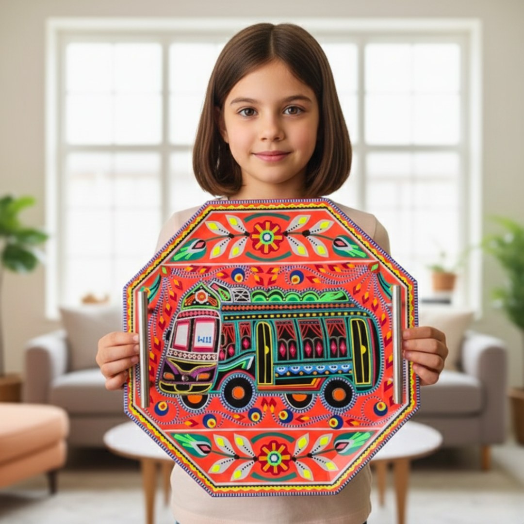 Black Bus Octagon Food Tray