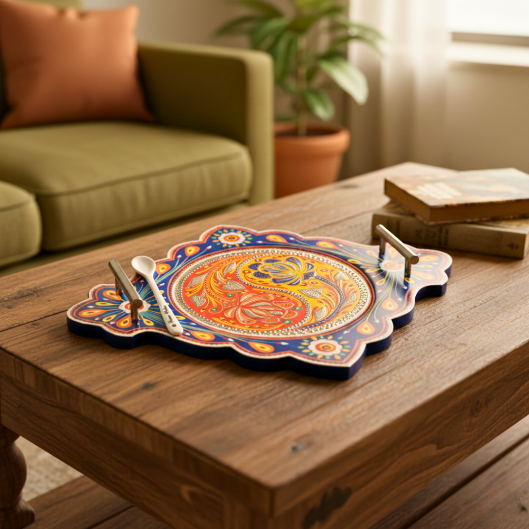 One of a kind Truck Art inspired trays