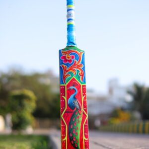 Hand Painted Peacock Cricket Bat