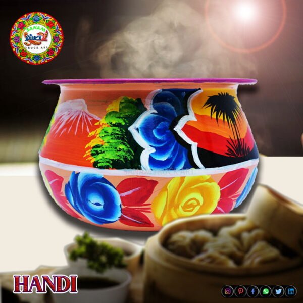 Hand Painted Handi - Image 3
