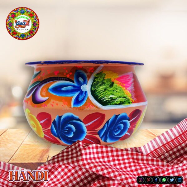 Hand Painted Handi - Image 4
